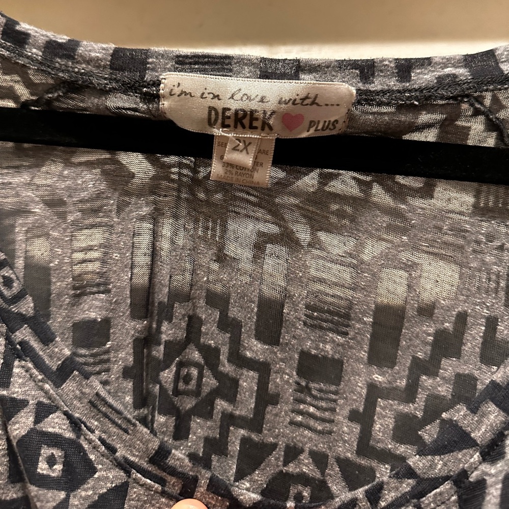 Slightly sheer Aztec print